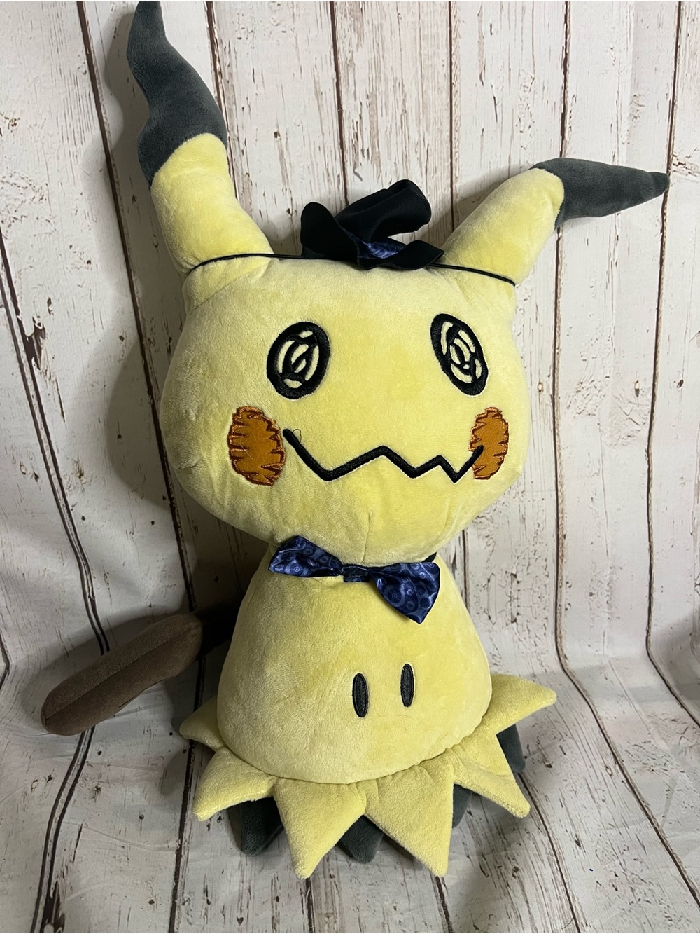 Build A Bear Mimikyu Pokemon Plush With Bow tie & Hat & Sound BAB 18” Tall